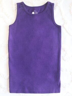 Primary| NWOT Sleeveless Cotton Fitted Tank Top Purple Undershirt Size Small 6-7